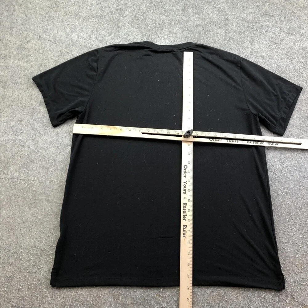 The North Face Shirt Mens Medium Black Solid Logo Tagless Tee Outdoor Casual - Picture 7 of 9
